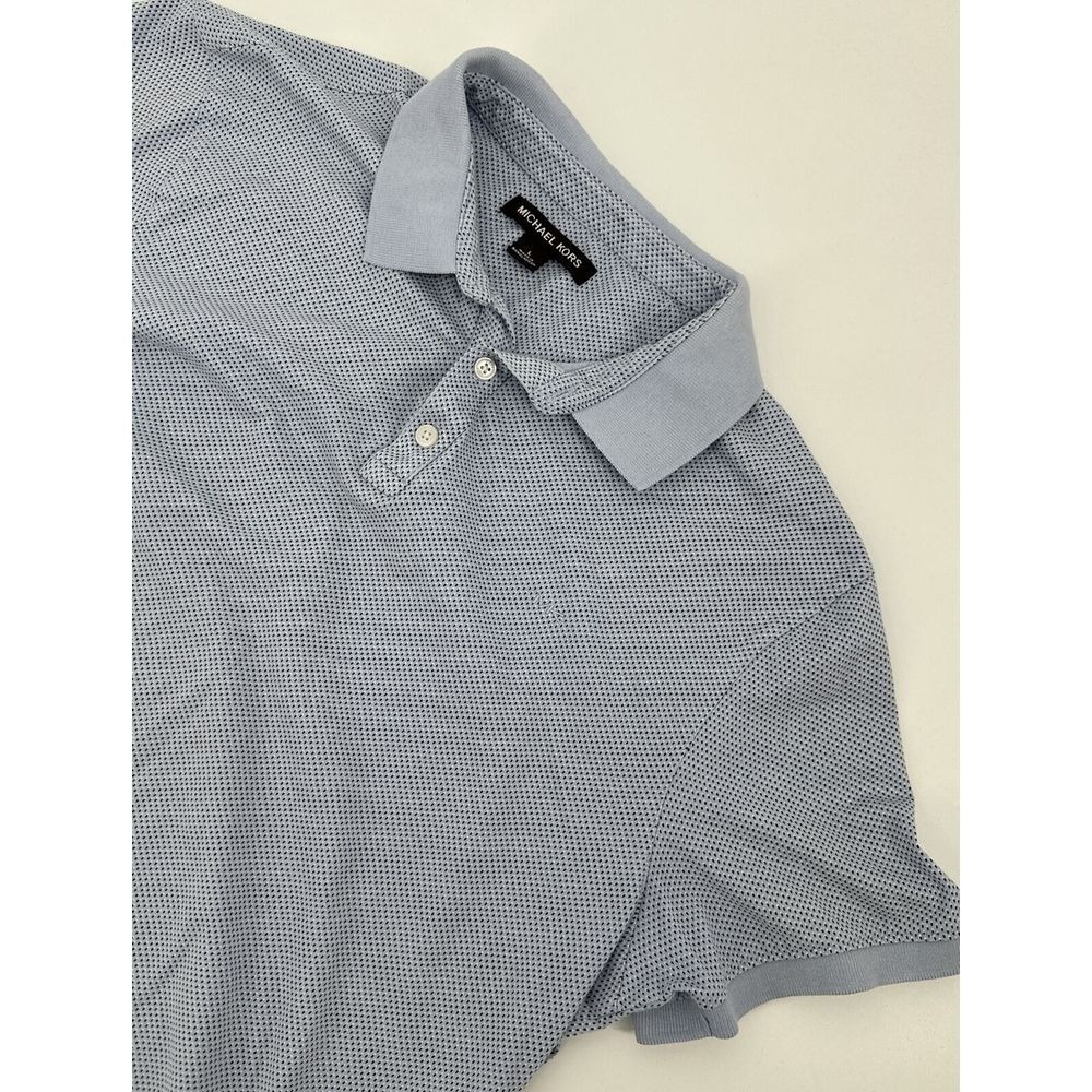 Michael Kors Blue Patterned Style Polo Size Large - Picture 1 of 5